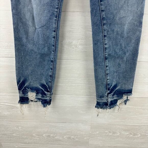 Good American Good Legs Destroyed Hem High Rise Distressed Jeans - Picture 2 of 6
